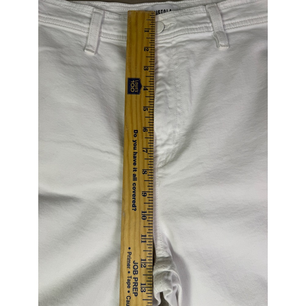 Pistola Snow White High Rise Wide Leg Cropped Raw Hem Jeans Size 28 Summer - Picture 11 of 14